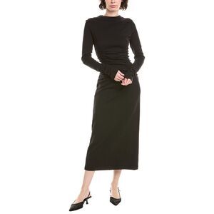 Max Mara Womens Sportmax A-Line Jersey Wool-Blend Dress, Black